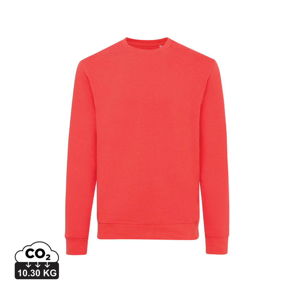 Pull promotionnel unisexe coton recyclé 340g Iqoniq Zion luscious red